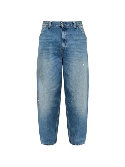 Carhartt Paint-splatter Carpenter Jeans In Blue