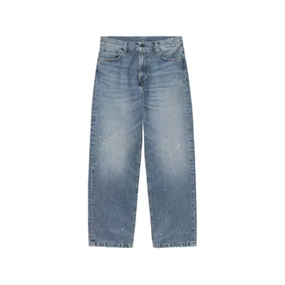 Carhartt Paint-splatter Denim Jeans In Blue