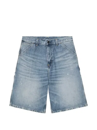 Carhartt Paint-splatter Shorts In Blue