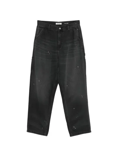 Carhartt Paint-splatter Washed Jeans In Black