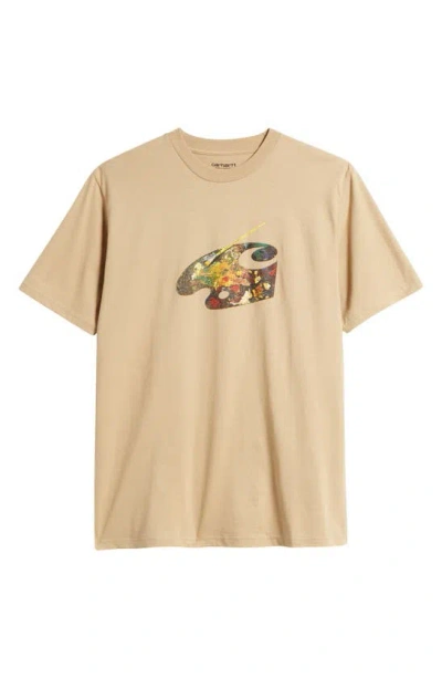 Carhartt Palette Organic Cotton Graphic T-shirt In Sable