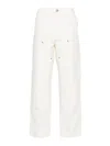 Carhartt Double Knee Straight-leg Trousers In Blanco