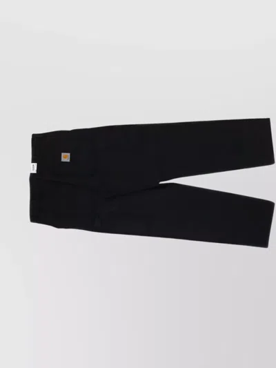 Carhartt Pantalon With Back Pockets And Belt Loops In Black