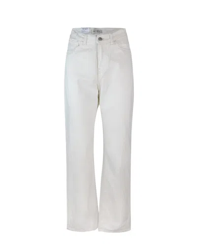 Carhartt Logo-patch Cotton Jeans In White