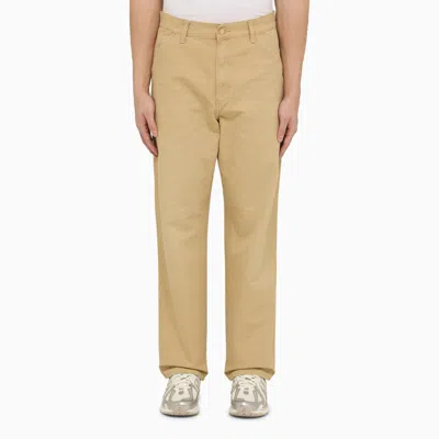 Carhartt Single Knee Organic Cotton Pants In Beige