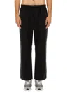 Carhartt Elastic Waistband Trousers With Pockets And Loops In Black