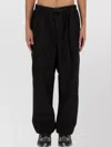 Carhartt Elastic Waistband Trousers With Pockets And Loops In Black