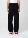 Carhartt Double Knee Straight-leg Cotton-canvas Carpenter Trousers In Black
