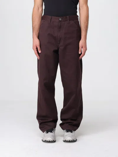 Carhartt Pants  Wip Men Color Brown In Burgundy