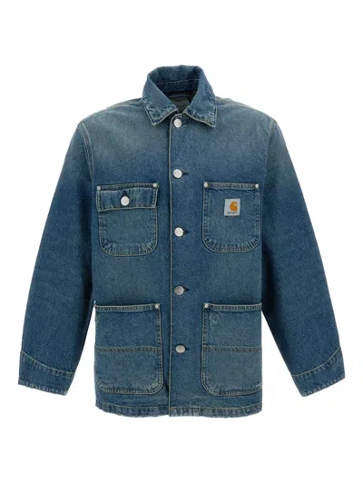 Carhartt Patch-pocket Denim Jacket In Blue