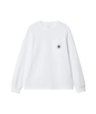 Carhartt White Pocket Long Sleeve T-shirt