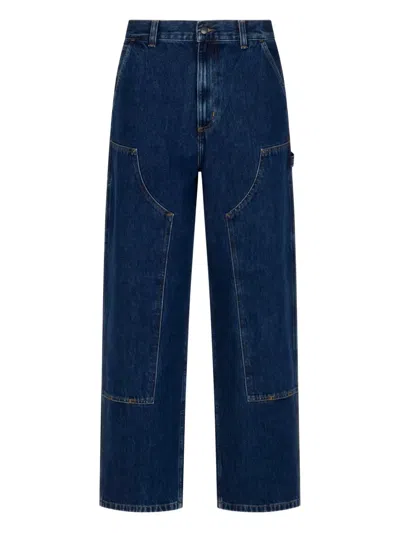 Carhartt Patch-pockets Cotton Denim In Blue