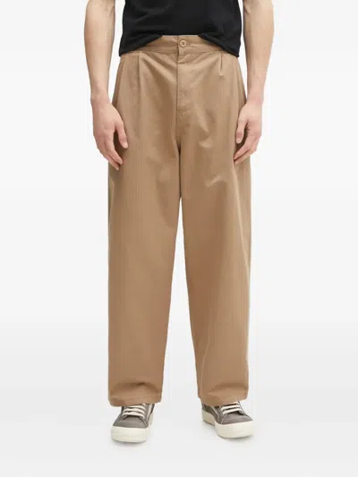Carhartt Patch-pockets Trousers In Brown