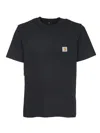 Carhartt Vintage  Pocket T Shirt Top In Washed Black, Men's At Urban Outfitters In Black