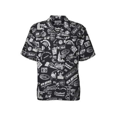 Carhartt Pattern-printed Short-sleeved Shirt In Black