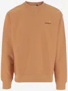 Carhartt Cotton Blend Crew Neck American Script Sweat In Brown