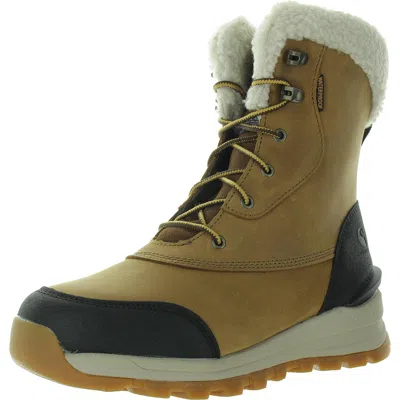 Carhartt Pellston Womens Waterproof Leather Winter & Snow Boots In Brown