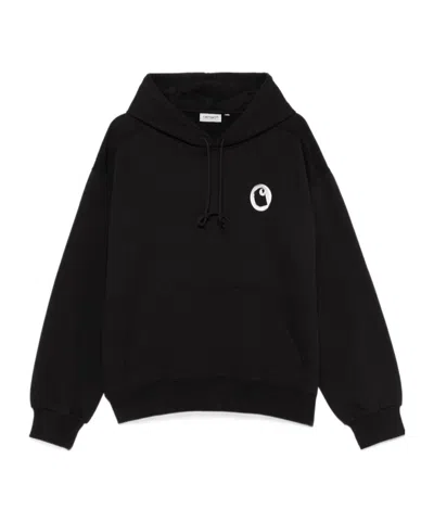 Carhartt Pendant Chain Pattern Hooded Hooded Hoodie In Black
