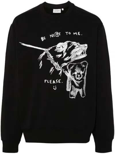 Carhartt Pepe Be Nice Sweatshirt In Black