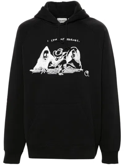 Carhartt Pepe Friends Hoodie In Black