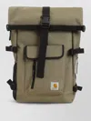 Carhartt Philis Backpack Polyester Fabric Flap Pocket In Green