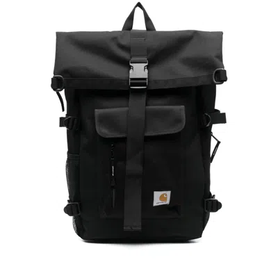Carhartt Philis Logo-patch Backpack In Black