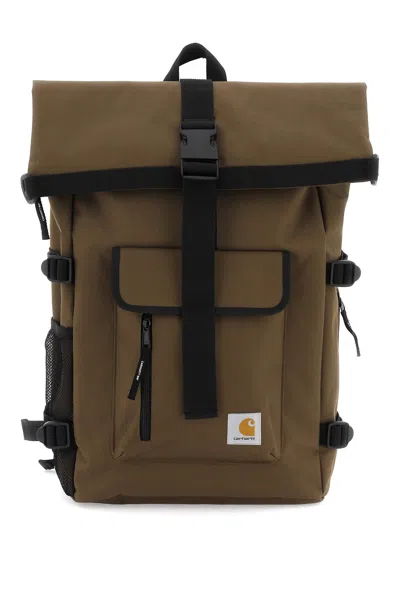 Carhartt "phillis Recycled Technical Canvas Backpack In Brown