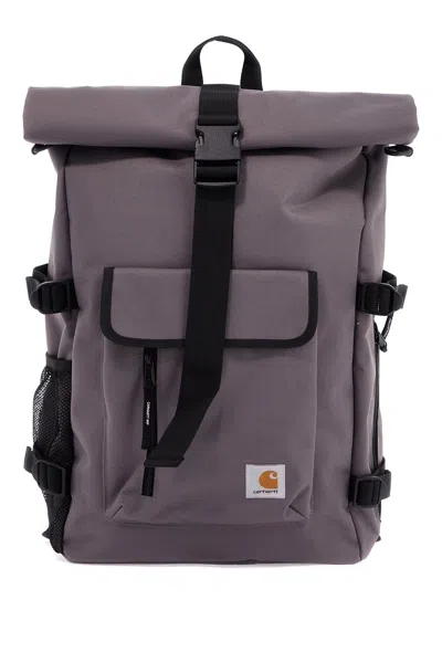 Carhartt Phillis Recycled Technical Canvas Backpack In Manta (grey)