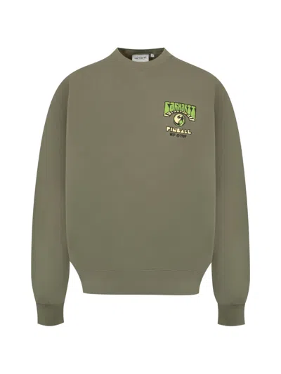 Carhartt Pinball Logo-print Sweater In Green
