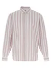 Carhartt Striped Pattern Button-down Collar Cuffed Sleeves Shirt In Multi
