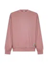 Carhartt Wip Antiqued Pink Cotton Hudson Sweat In Pink