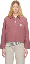 Carhartt W Og Detroit Jacket Jacket In Dusky Pink / Dusky P