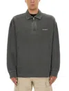 Carhartt Embroidered Script Sweatshirt Ribbed Cuffs In Gray