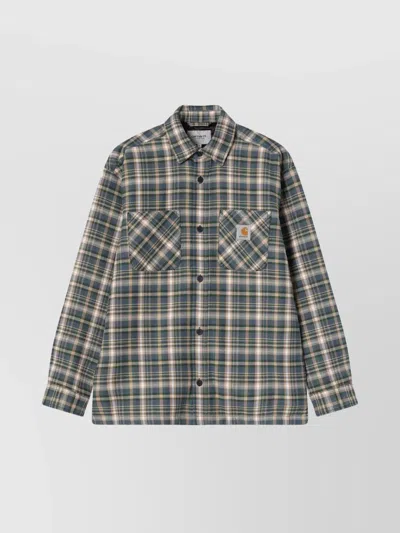 Carhartt Plaid Shirt Jacket Chest Pockets In Multi