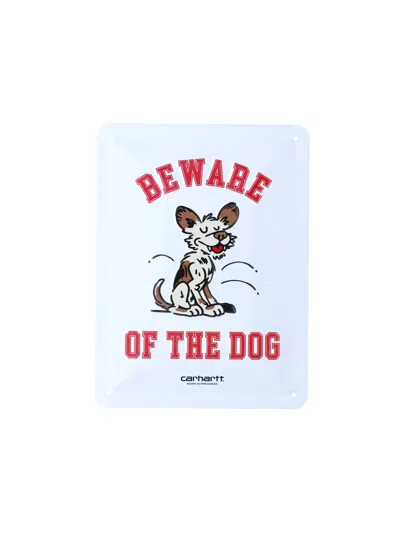 Carhartt Plate "wild Dog Beware Plate" In White