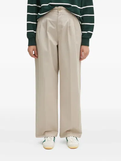 Carhartt Pleated Trousers In Neutral