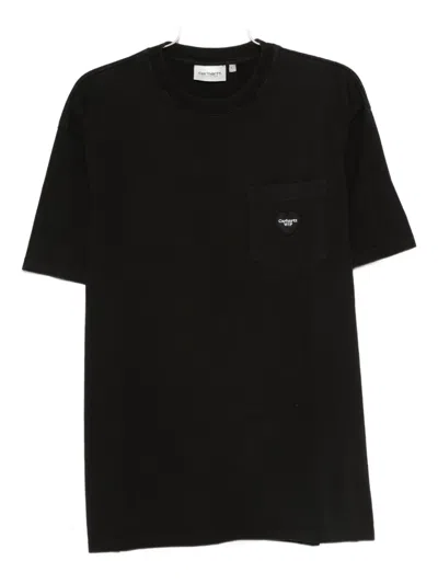 Carhartt Pocket Cotton T-shirt In Black