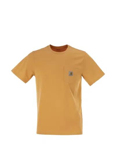 Carhartt Pocket Cotton T-shirt In Orange