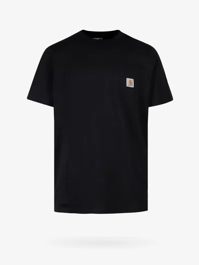 Carhartt Vintage  Pocket T Shirt Top In Washed Black, Men's At Urban Outfitters