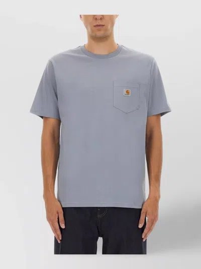 Carhartt Pocket Crew Neck T-shirt With Short Sleeves In Purple