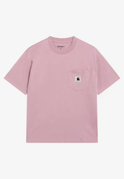Carhartt Hudson Square-label T-shirt In Pink