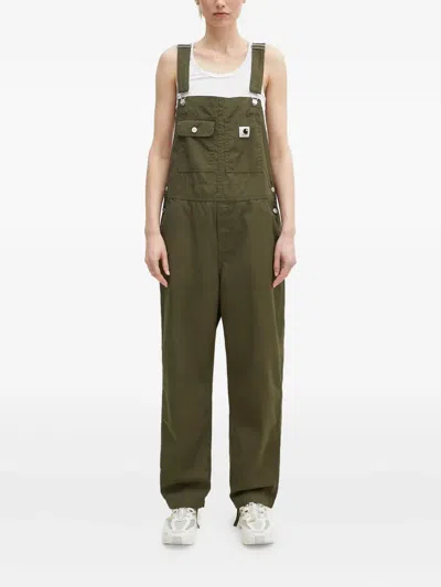 Carhartt Pocket-detail Buttoned Jumpsuit In Green
