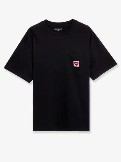Carhartt Work In Progress Pocket Heart Organic Cotton T-shirt In Black