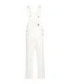 Carhartt Man Overalls Off White Size 30w-30l Organic Cotton In White