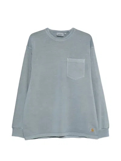 Carhartt Pocket Long-sleeved T-shirt In Gray