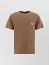 Carhartt Pocket Round Neck Short Sleeve T-shirt In Beige