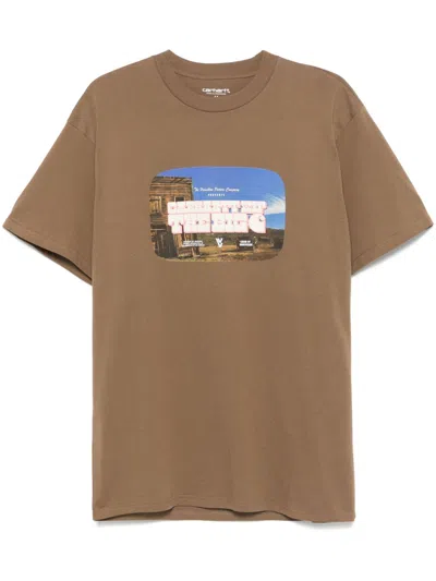 Carhartt Pocket T-shirt In Brown