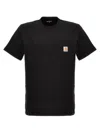 Carhartt Vintage  Pocket T Shirt Top In Washed Black, Men's At Urban Outfitters In Black