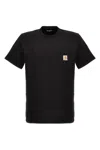 Carhartt Vintage  Pocket T Shirt Top In Washed Black, Men's At Urban Outfitters In Black