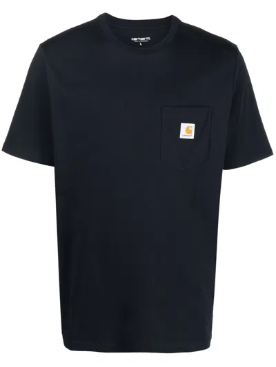 Carhartt Pocket T-shirt Men Navy In Blue